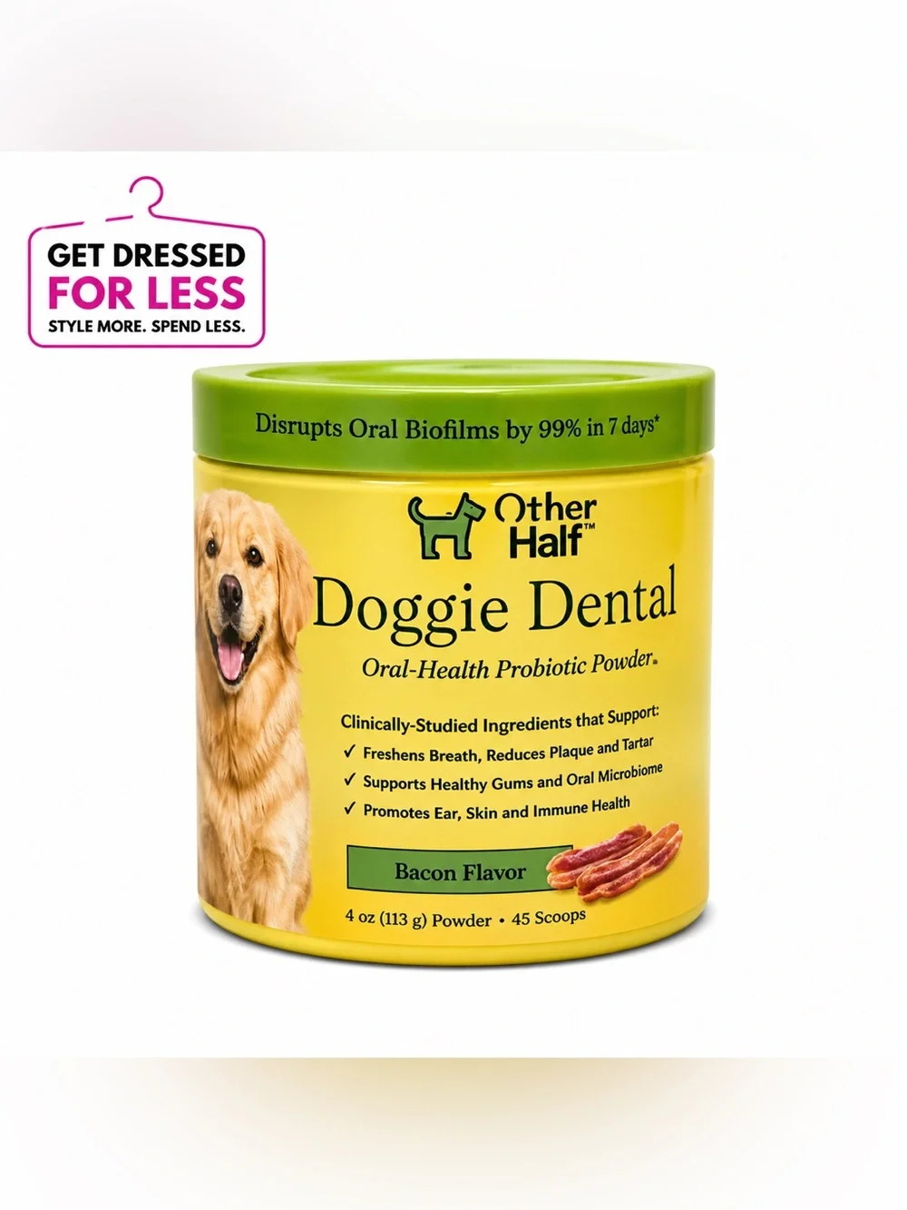 Dog Dental Powder Bacon Flavor Plaque Tartar Fresh Breath Dogs New Oral Health